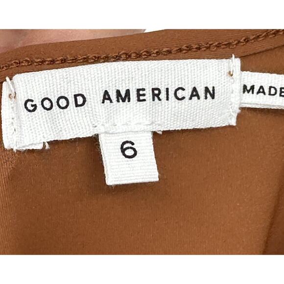Good American Spaghetti Scuba Midi Dress Rust 3XL - Picture 5 of 7